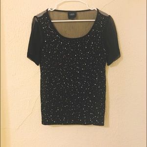 Embellished black blouse